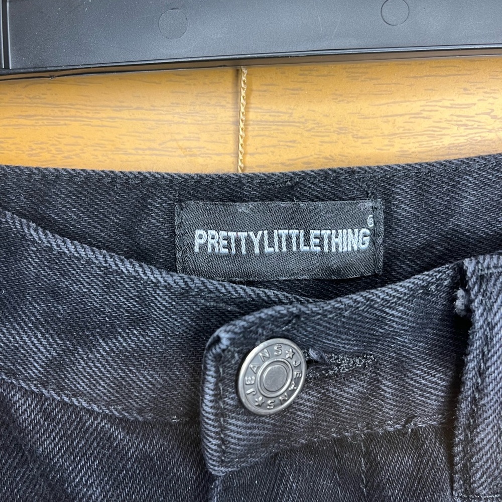 Straight Leg Black Non-stretch Jeans